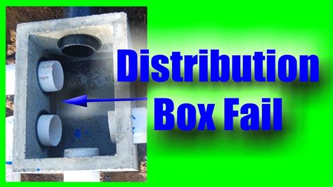 failed distribution box|septic system distribution box.